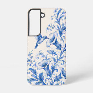 Blue Hummingbird Floral Phone Case