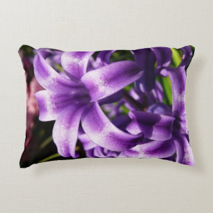 Blue Hyacinth I Spring Floral Decorative Cushion