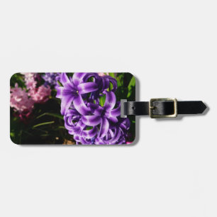 Blue Hyacinth II Spring Floral Luggage Tag