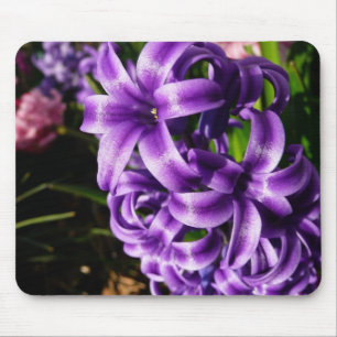 Blue Hyacinth II Spring Floral Mouse Pad
