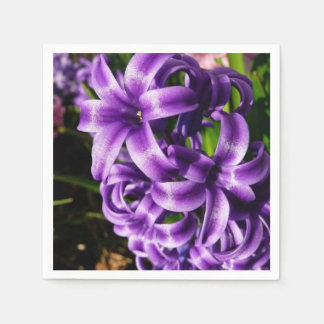Blue Hyacinth II Spring Floral Napkin