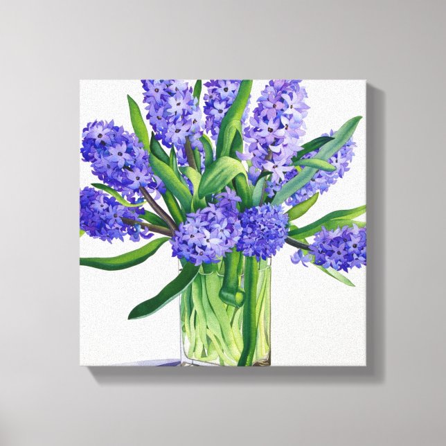 Blue Hyacinths Canvas Print (Front)
