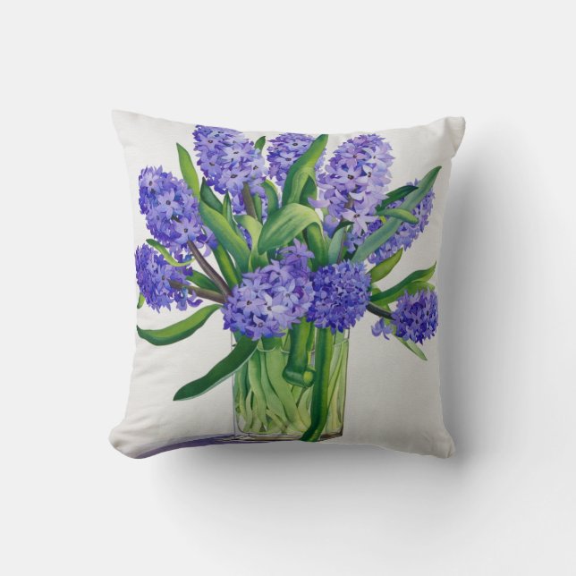 Blue Hyacinths Cushion (Front)