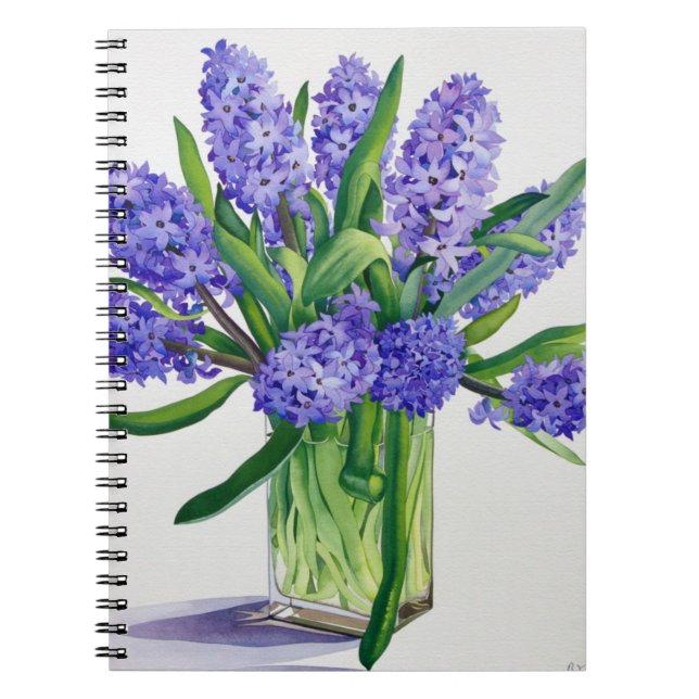 Blue Hyacinths Spiral Notebook (Front)