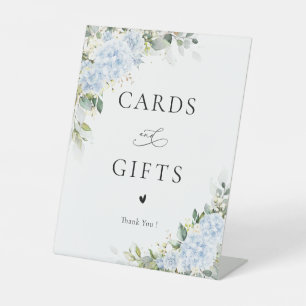 Blue Hydrange Floral Cards and Gifts Sign