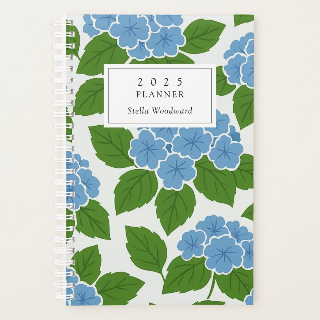 Blue Hydrangea 2025 Planner (Front)