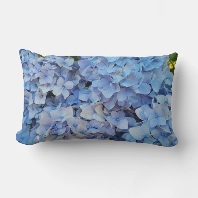 Blue hydrangea 2 lumbar cushion (Front)