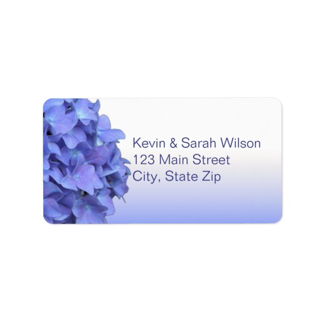 Blue Hydrangea Address Labels (Front)