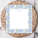 Blue Hydrangea All Over Bloom Personalised Notepad<br><div class="desc">This pretty notepad features a watercolor hydrangea design and your custom text.</div>