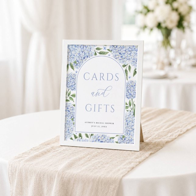 Blue Hydrangea Arch Cards and Gifts Poster (Creator Uploaded)