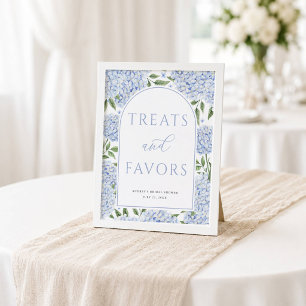 Blue Hydrangea Arch Treats and Favours Poster