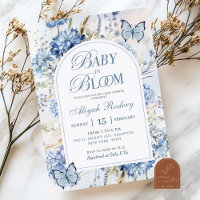 Blue Hydrangea Baby in Bloom Baby Shower