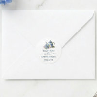  Blue Hydrangea Baby Shower Tea Party Thank You