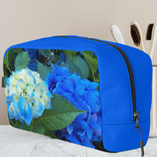 Blue Hydrangea Blooms Floral Dopp Kit