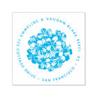 Blue Hydrangea Blossom Return Address Botanical