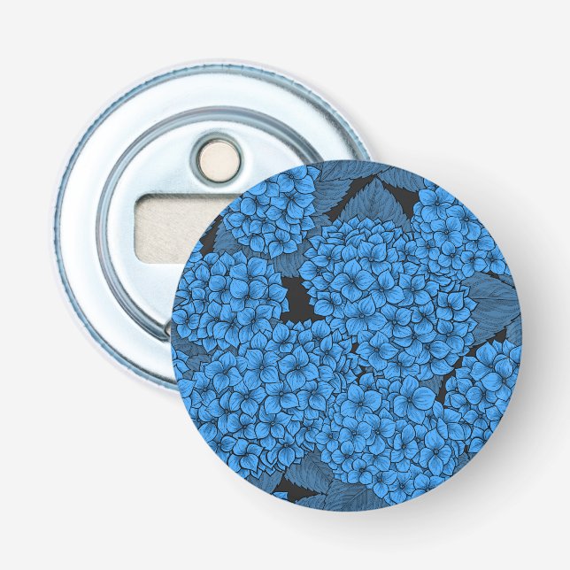 Blue hydrangea bottle opener (Front)
