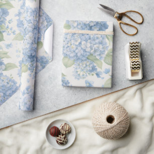 Blue Hydrangea Bouquet Gift Wrap