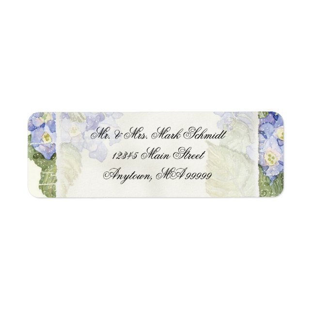 Blue Hydrangea Bracket Floral Formal Wedding (Front)