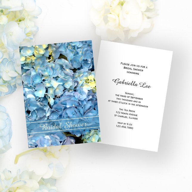 Blue Hydrangea Bridal Shower Invitation (Creator Uploaded)