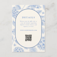Blue Hydrangea Bridal Shower QR Code 