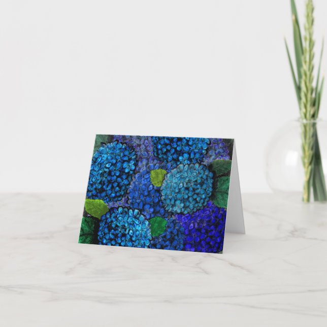 Blue Hydrangea Card (Front)