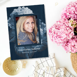 Blue Hydrangea Celebration of Life Program Programme