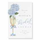 Blue Hydrangea & Champagne Gold Shower Welcome