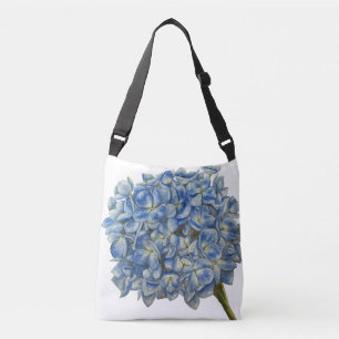 Blue Hydrangea Crossbody Tote