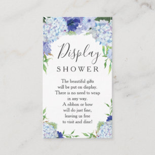 Blue Hydrangea Display Shower Bridal Shower Card