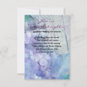 BLUE HYDRANGEA & DRAGONFLY Bat Mitzvah Party Card
