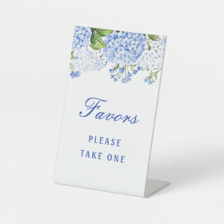Blue Hydrangea Favours Pedestal Sign