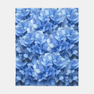 Blue Hydrangea Fleece Blanket