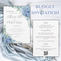 Blue Hydrangea Floral Budget Wedding