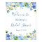 Blue Hydrangea Floral Chic Bridal Shower Sign