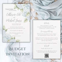 Blue Hydrangea Floral Elegant Wedding