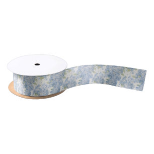 Blue Hydrangea Floral Gift Ribbon Satin Ribbon