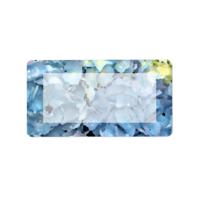 Blue Hydrangea Floral Label (Front)