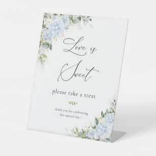 Blue Hydrangea Floral Love Is Sweet Sign