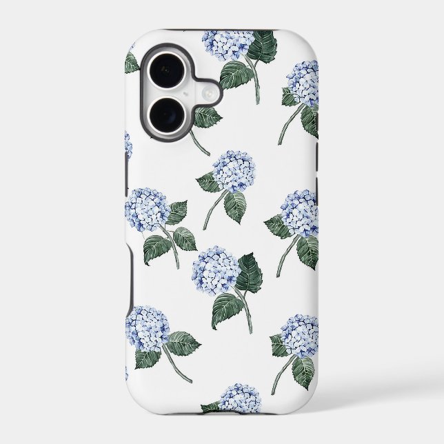 Blue Hydrangea Floral Pattern | Watercolor Botanic (Back)