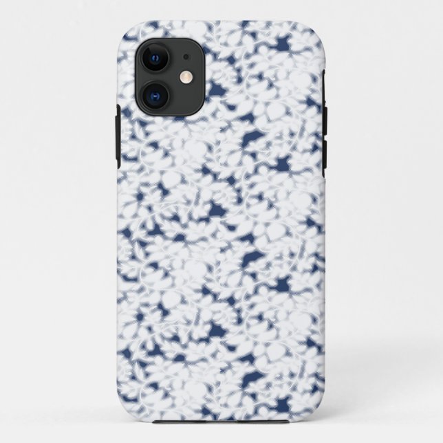 Blue Hydrangea Floral Phone Case (Back)