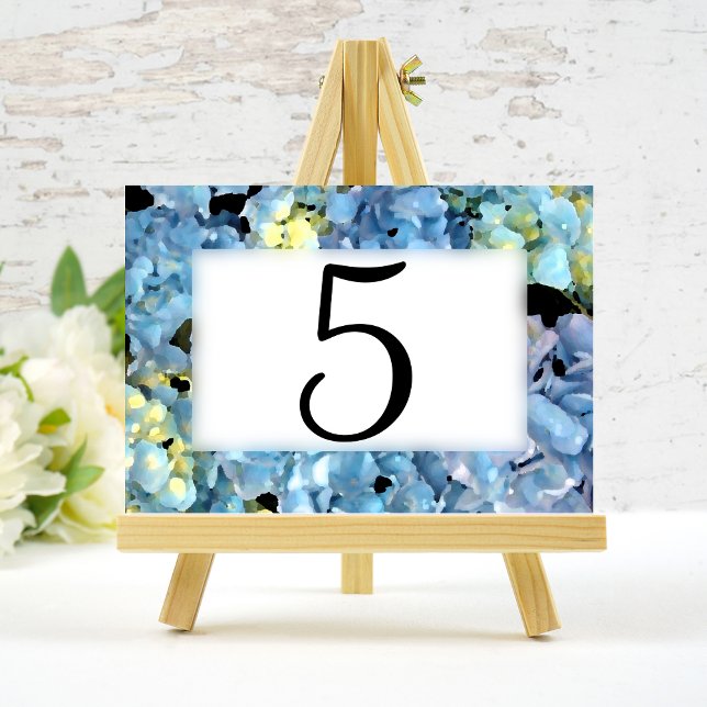 Blue Hydrangea Floral Table Numbers (Creator Uploaded)