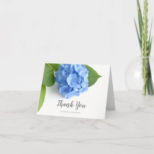 Blue Hydrangea Floral Thank You (Front)