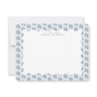 Blue Hydrangea Floral Wavy Border Note Card