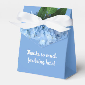 Blue Hydrangea Floral Wedding Shower Thank You Favour Box