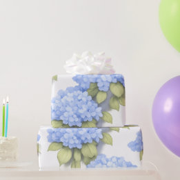 Blue Hydrangea Floral Wrapping Paper – Boutique