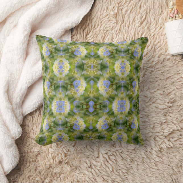 Blue Hydrangea Flower Abstract Nature    Cushion (Blanket)
