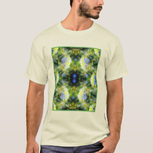 Blue Hydrangea Flower Abstract  T-Shirt