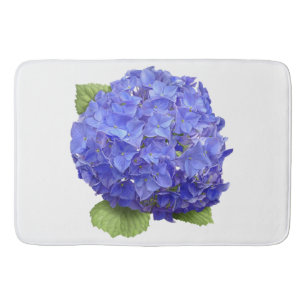 Blue Hydrangea Flower Bath Mat