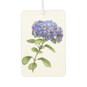 Blue Hydrangea Flower Botanical Art Design Car Air Freshener