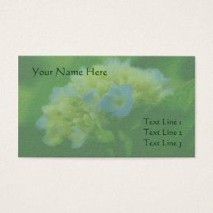 Blue Hydrangea Flower Business Card